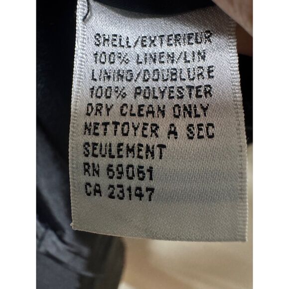 VTG - TALBOTS 100% Irish Linen Black Keyhole Front Sheath Midi Dress, Sz 12P - Picture 12 of 12